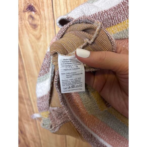 Madewell Texture & Thread Boucle  Cropped Striped Tank Button Women's Size XS - Picture 7 of 7